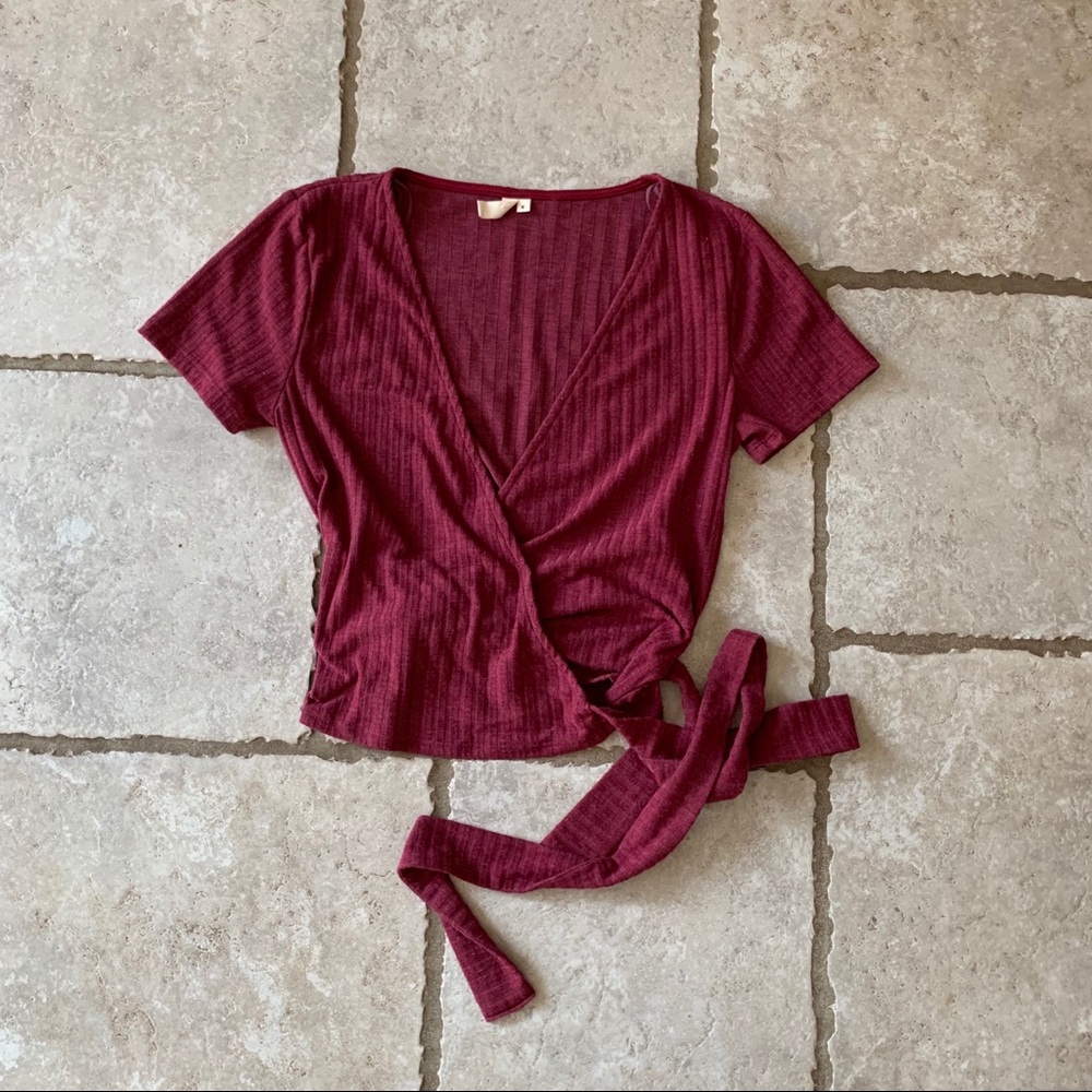 Cropped knit top
